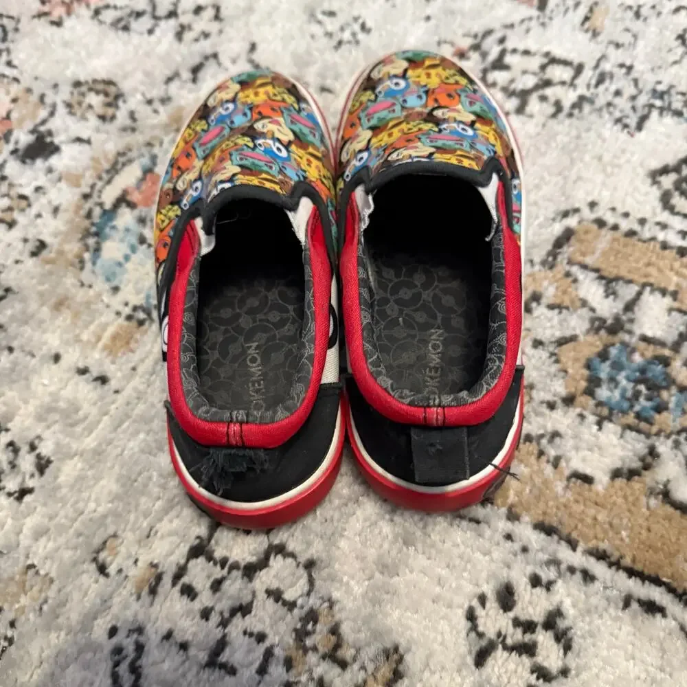 Ground Up Pokémon Slip-On Shoes Youth Size 3 Pikachu Eevee Charmander‎ 2023